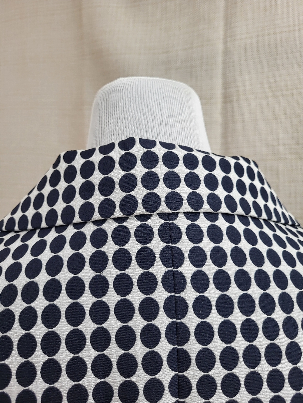 Scott Taylor Women's Blazer Jacket Black White Polka Dot 3/4 Button Front Size L - Picture 8 of 11